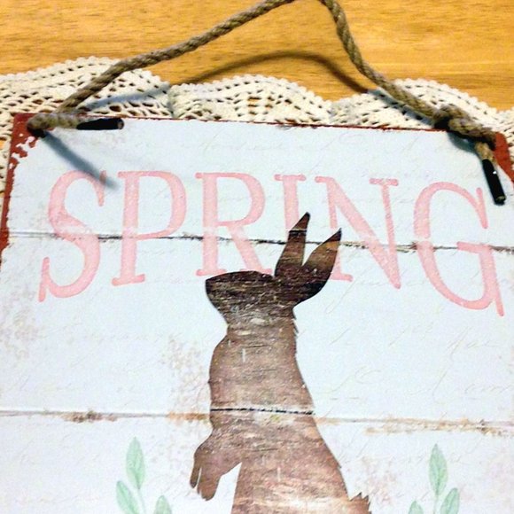 Spring Decor wall art, distressed look, nwot - Picture 3 of 5
